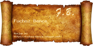 Fuchsz Bence névjegykártya